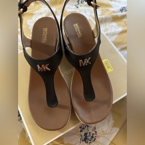 Michael Kors black Laney thong sandals